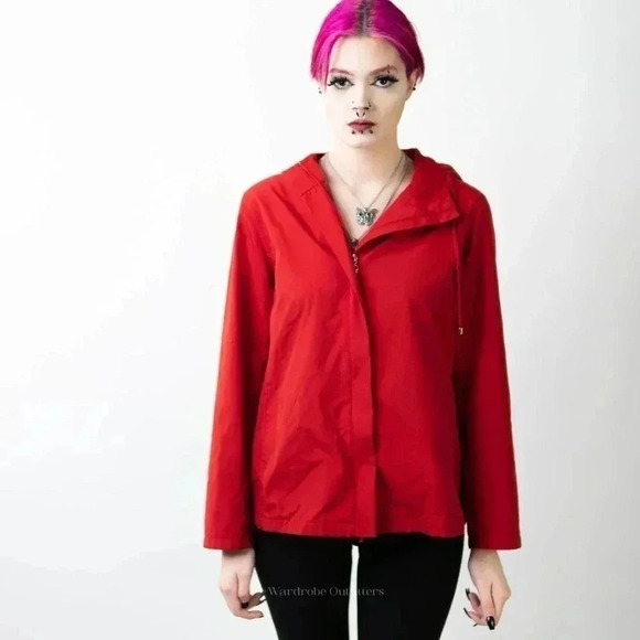 Jones New York Jackets & Blazers - Jones New York County Lipstick Red Barn Rain Jacket - S